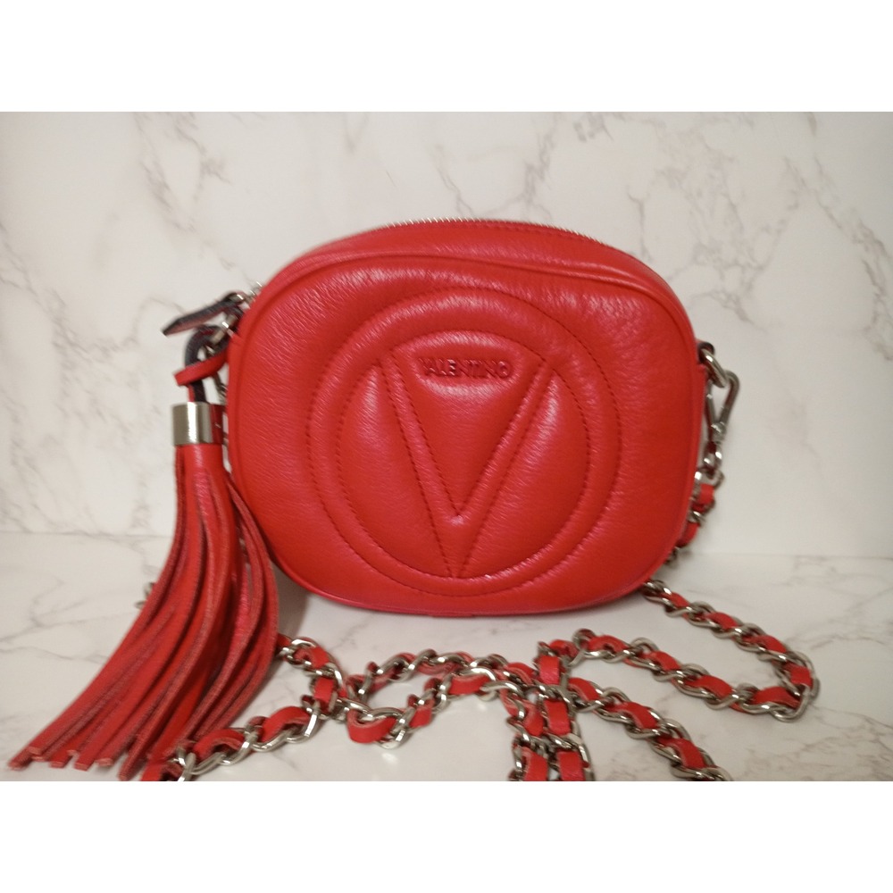 MARIO VALENTINO Nina Red Signature Leather Crossbody Bag - EUC - Picture 3 of 11